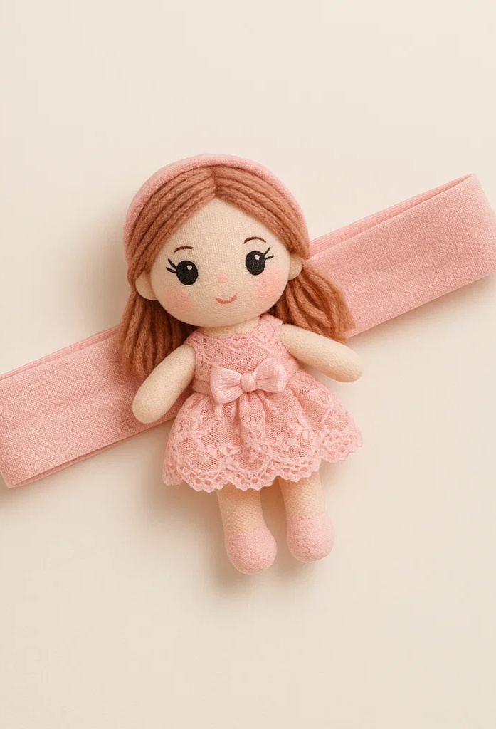 Cute Pink Princess Doll Baby Headband