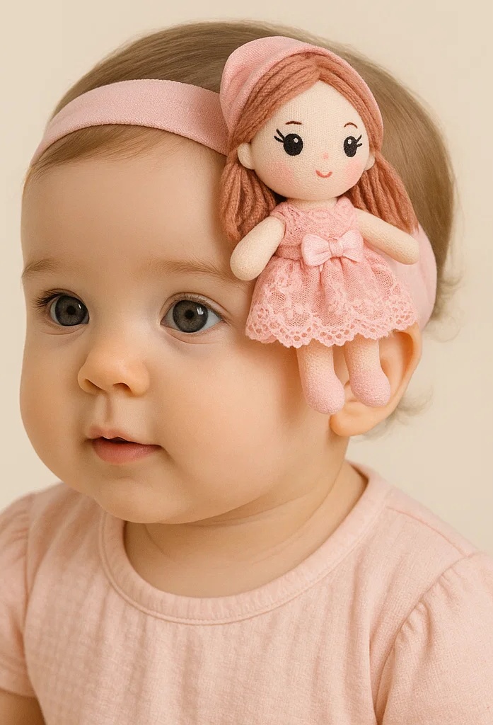 Cute Pink Princess Doll Baby Headband