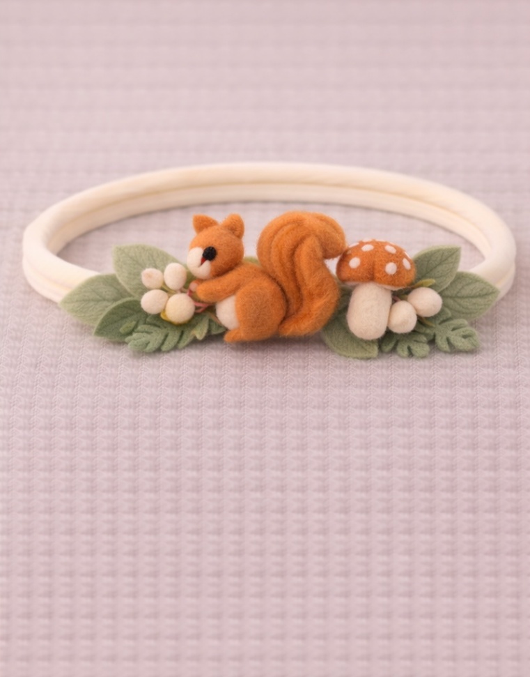 Võluva Orava ja Seene Beebipeapael Looduse Motiveeringuga