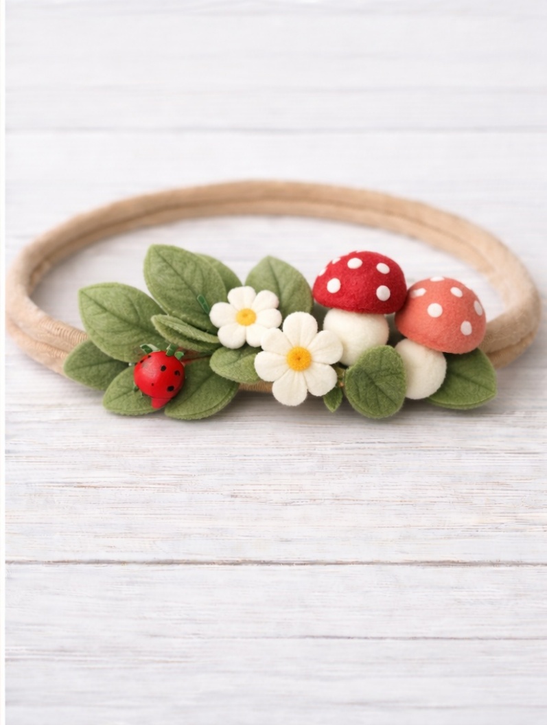 Zauberhafte Pilze und Marienkäfer Haarband