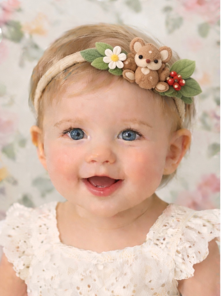 Laste õie ja liblika beebipea-aksessuaar