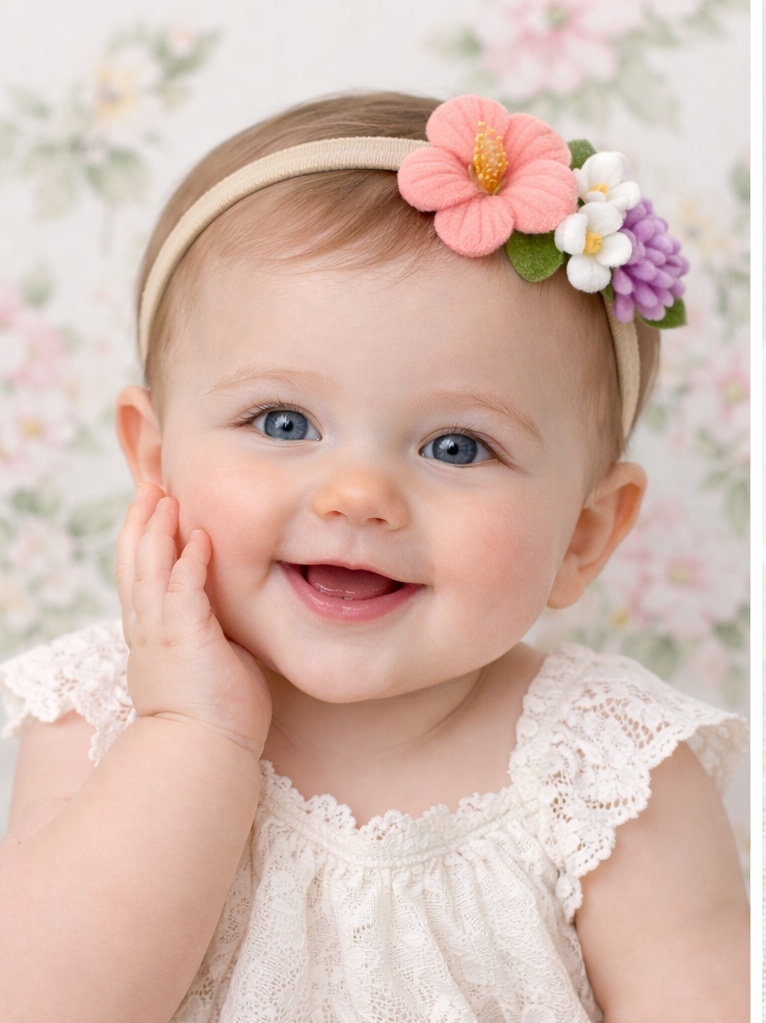 Roztomilý květinový čelenka pro miminka