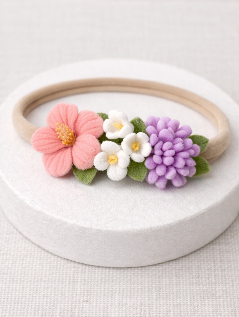 Roztomilý květinový čelenka pro miminka