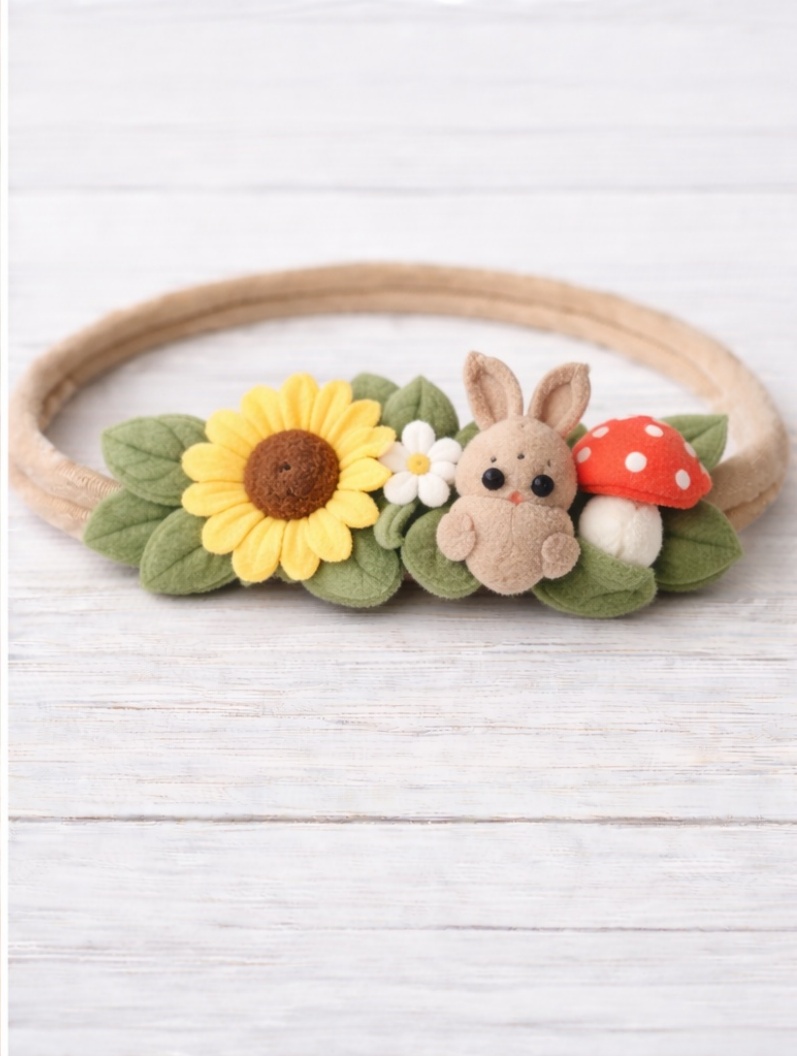 Owl and Mushroom Baby Headband