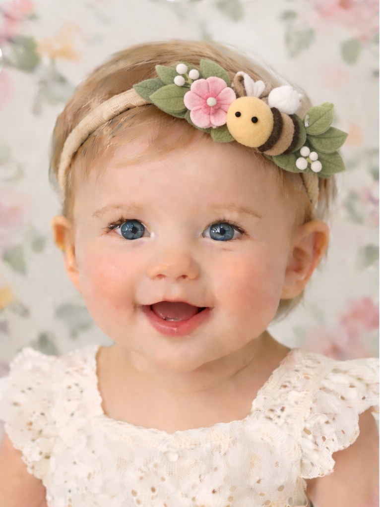 Diademă adorabilă cu melc și ghinde pentru bebeluși
