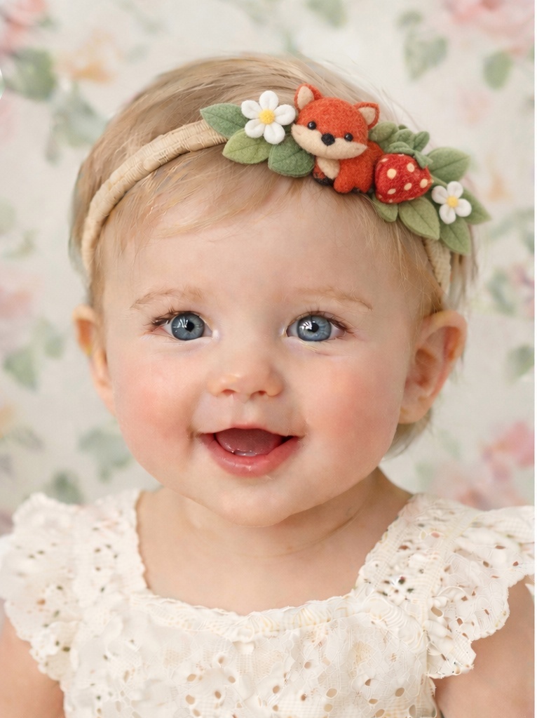 Laste peapael lillede ja mesilasega