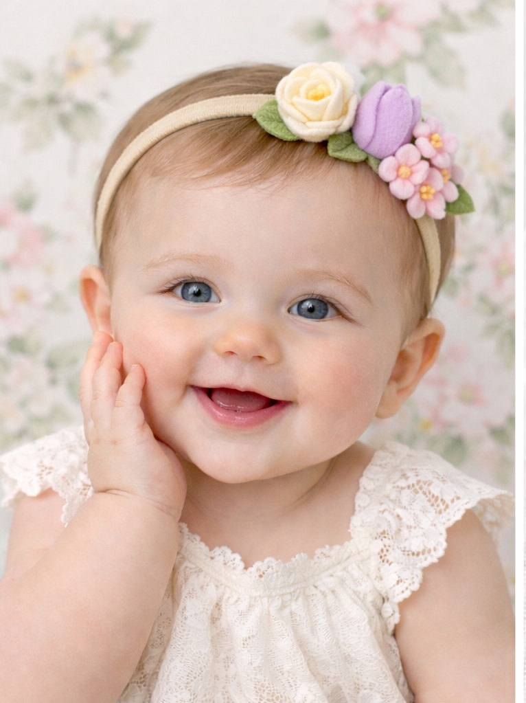 Roztomilá čelenka pro miminko s liškou a jahodou