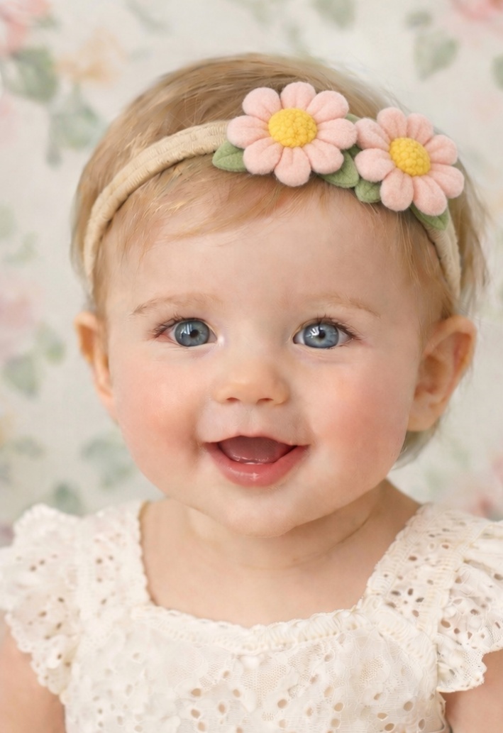 Blossom Garden Baby Headband Set – Soft Floral Hair Accessories