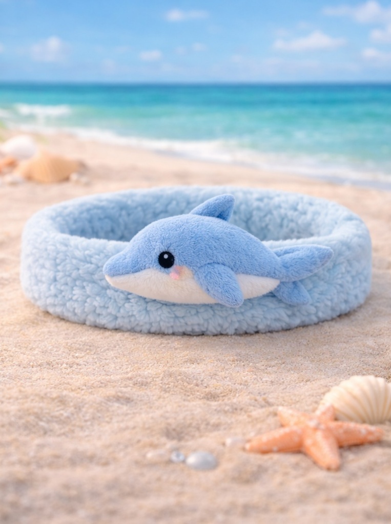 Baby Plush Dolphin Headband – Soft Ocean-Themed Infant Hair Accessory