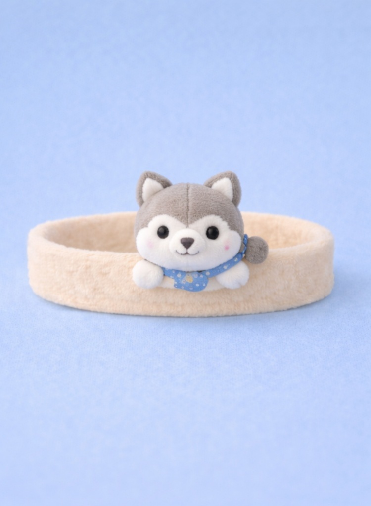 Căciuliță de bebe cu ursuleț și fundiță albastră – Moale și confortabilă pentru bebeluși