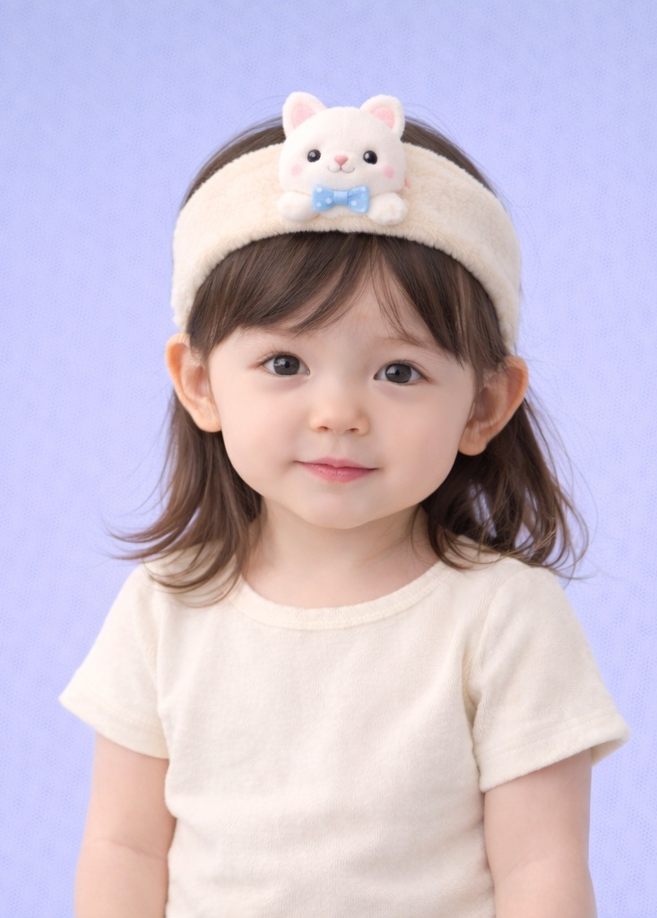 Laste pehme sinise lipsuga karu peapael – Mugav ja stiilne beebidele