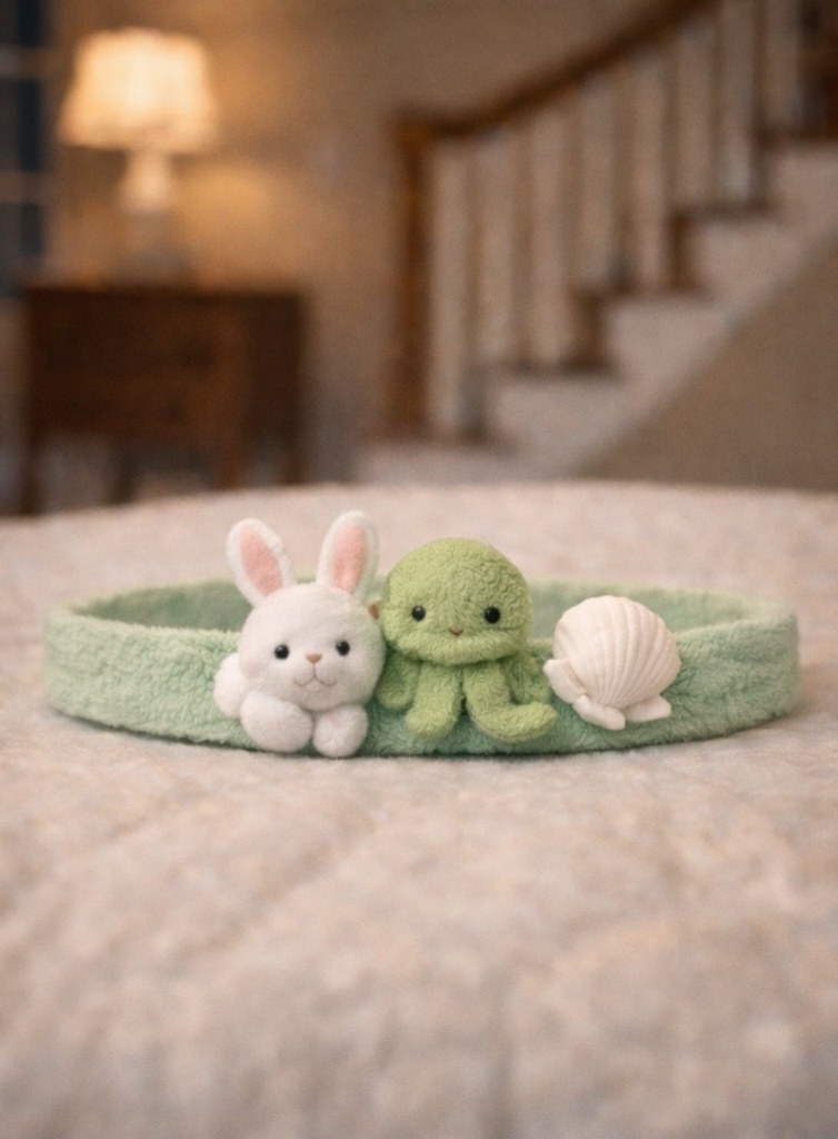 Bentiță de Pluș pentru Bebeluși - Iepuraș, Caracatiță și Scoică | Moale și Delicată