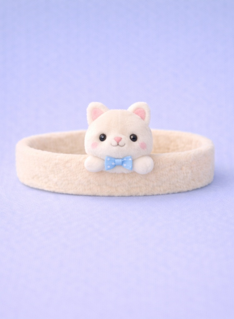 Laste pehme sinise lipsuga karu peapael – Mugav ja stiilne beebidele