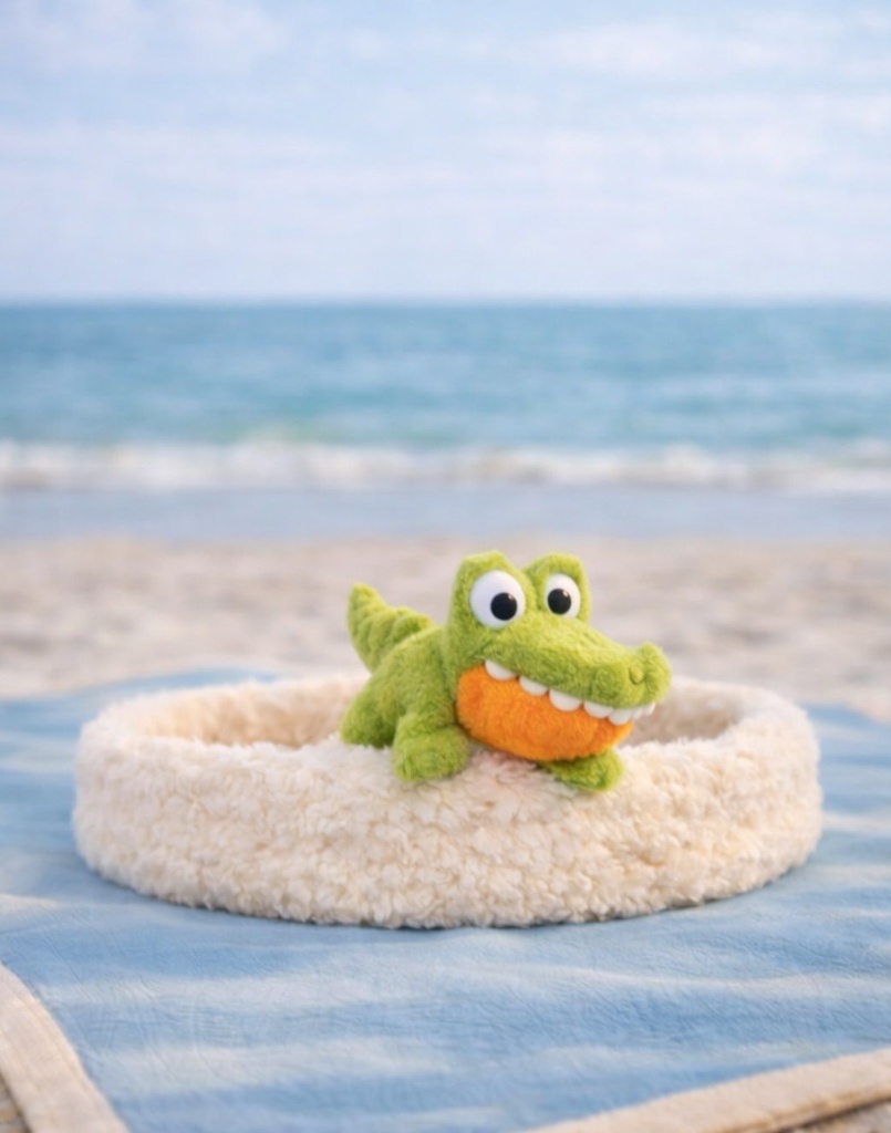 Cinta para bebé con peluche de cocodrilo – Banda suave y divertida para recién nacidos