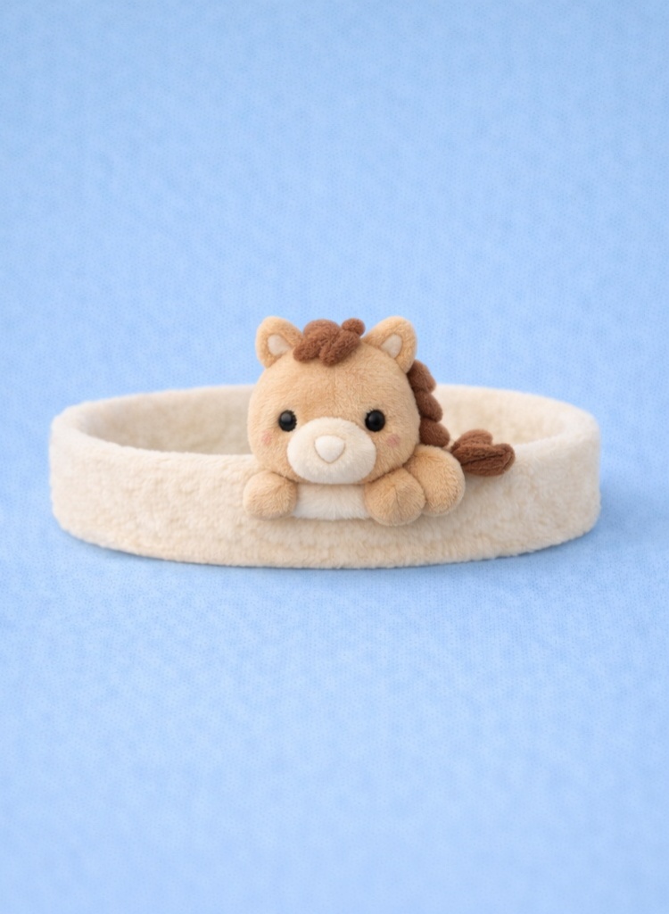 Adorable Pony Plush Baby Headband - Soft, Comfortable, and Ideal for Your Little One
