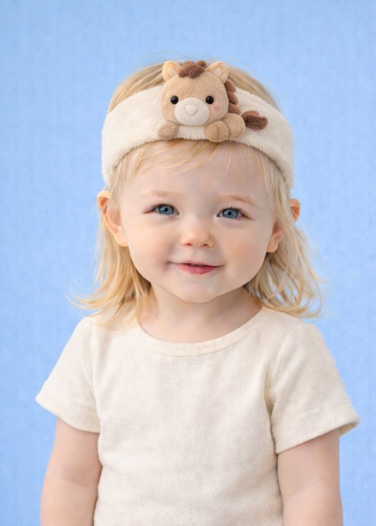 Adorable Pony Plush Baby Headband - Soft, Comfortable, and Ideal for Your Little One