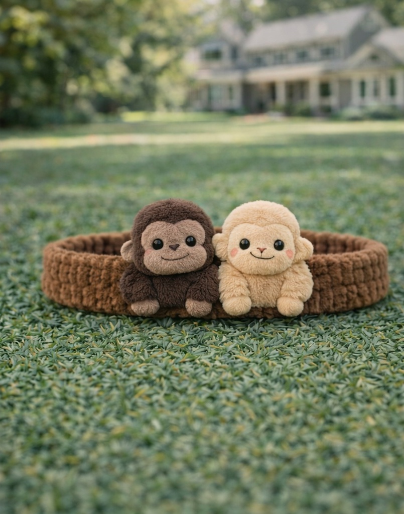 Adorable Plush Monkey Baby Headband – Soft & Stretchy Infant Hair Accessory