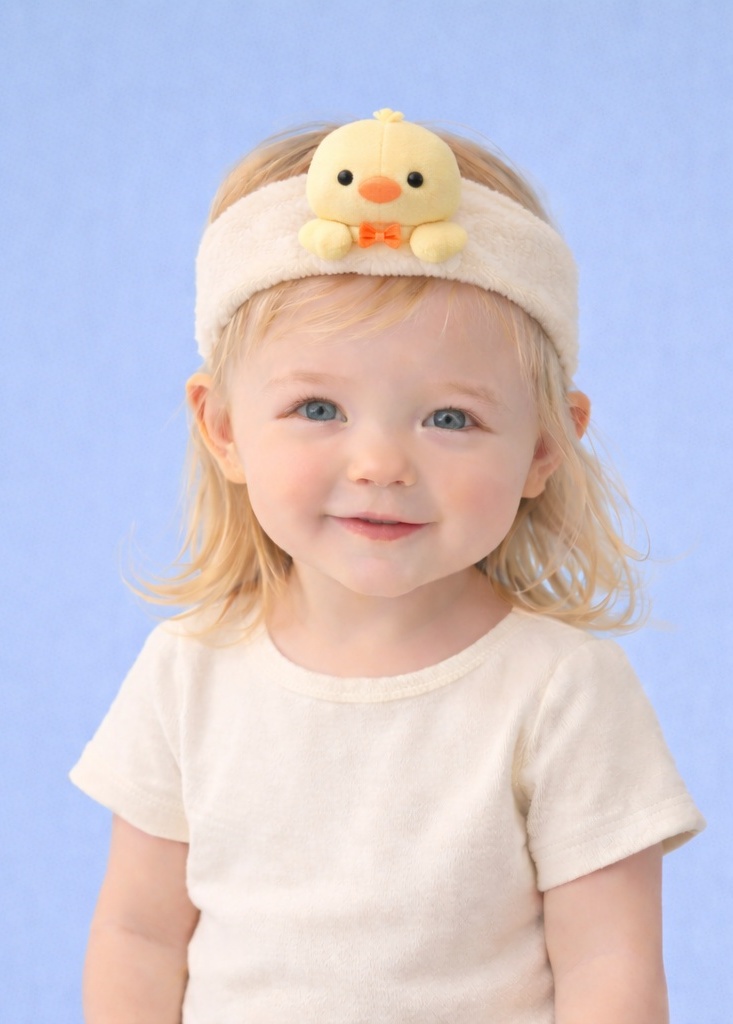 Yellow Duckling Plush Baby Headband - Soft and Adorable for Infants
