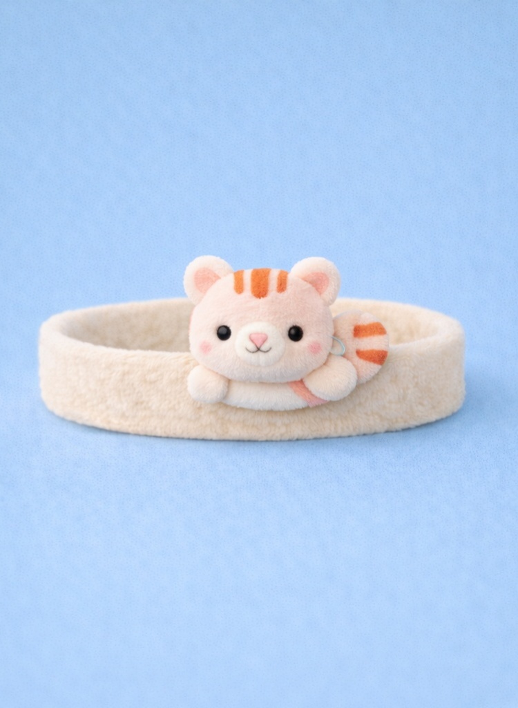 Süße Tiger-Plüschbabykopfbinde – Weich und bequem für Ihr kleines Kind