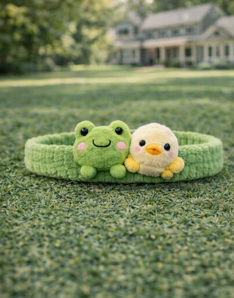 ふわふわカエルとヒヨコのベビーヘアバンド – 柔らかくて安全な動物テーマの赤ちゃん用ヘッドバンド