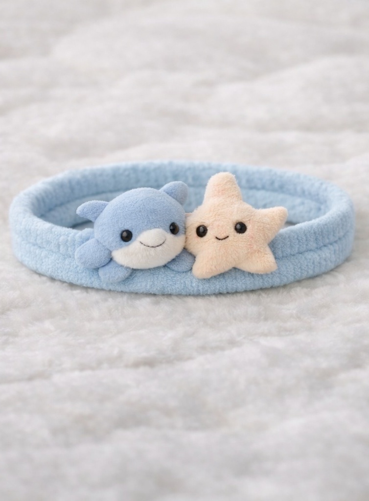 Plush Dolphin & Starfish Baby Headband – Soft, Comfortable Baby Hair Accessory