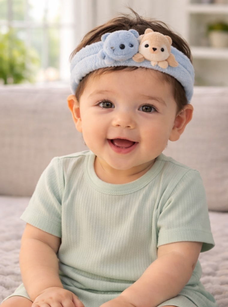 ぬいぐるみのイルカとアザラシの赤ちゃんヘアバンド – 柔らかくて快適なベビーヘアアクセサリー