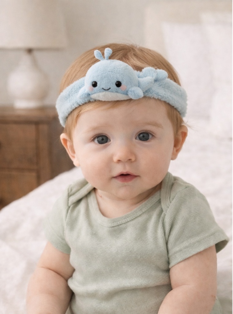 Plüsch-Wal- und Seehund-Baby-Haarband – Weiche, bequeme Baby-Haaraccessoires