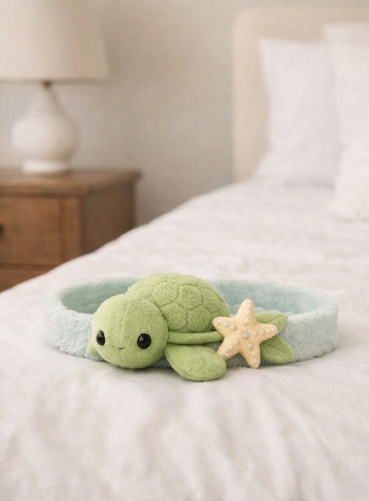 Laste peapael kilpkonna ja meritähega – Pehme ja mugav beebide aksessuaar