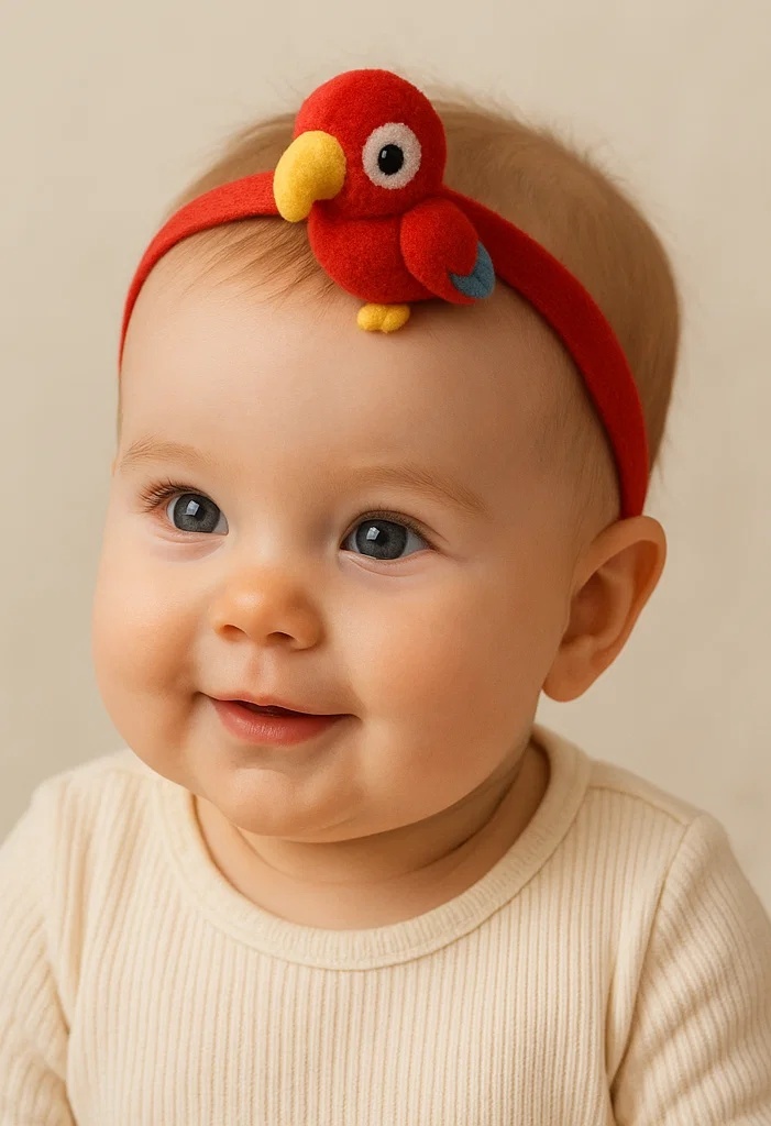Baby Headband with Parrot Design