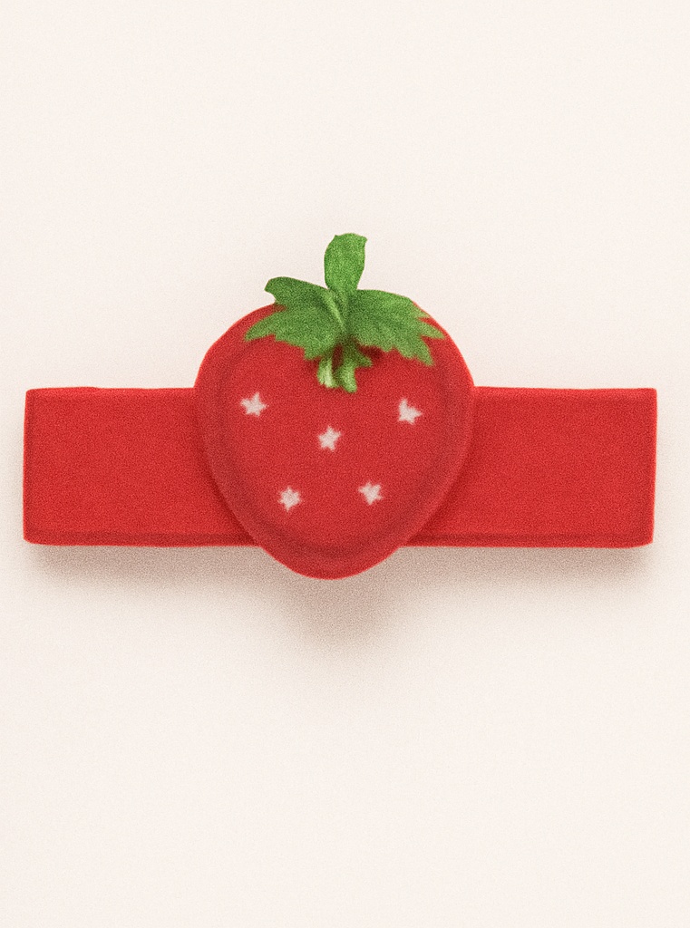 Berry Sweet Baby Headband – Plush Strawberry-Inspired Accessory