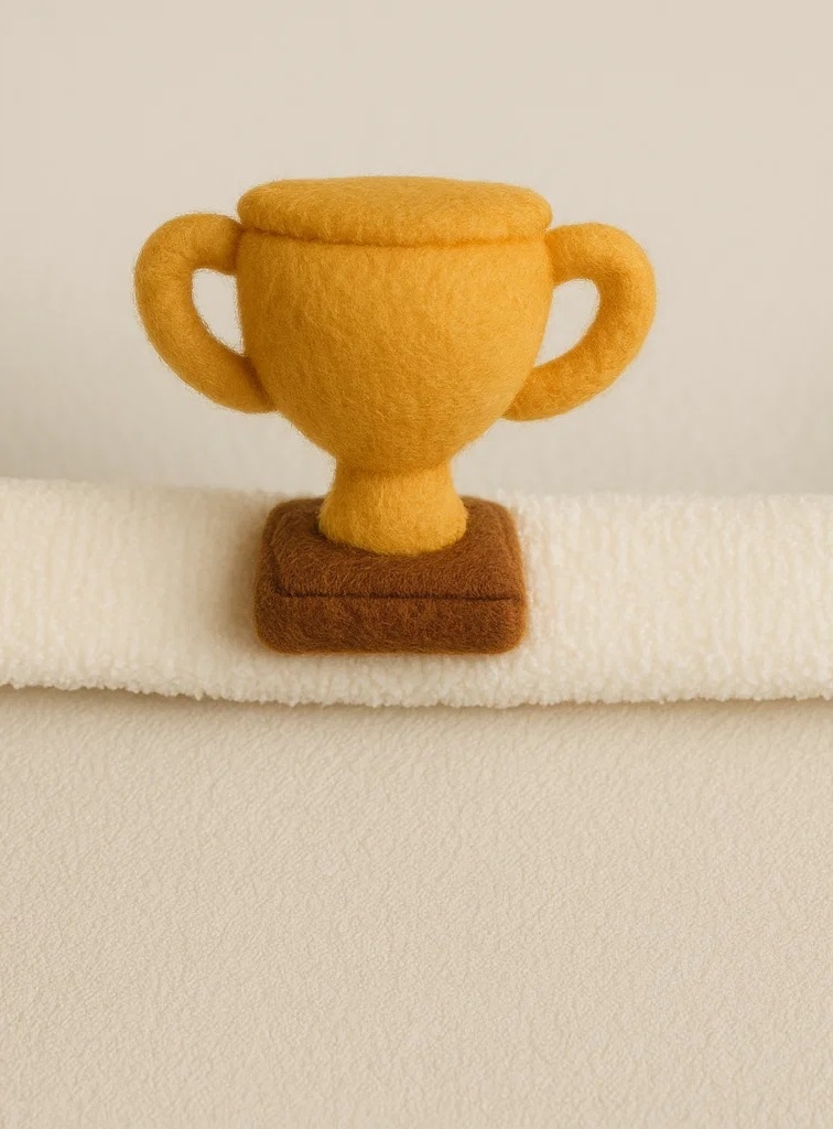 Cartoon Style Baby Headband with Golden Cup