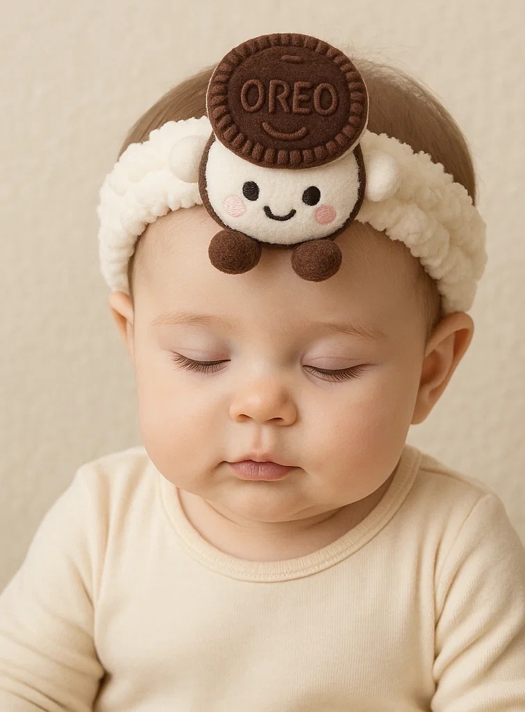 Oreo Baby Headband – Sweet and Adorable for Little Ones