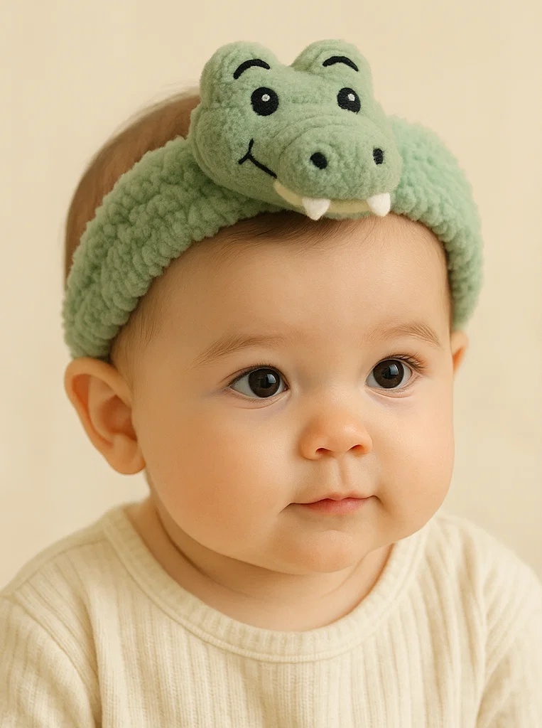 Crocodile Baby Headband – Soft, Fun, and Perfect for Little Explorers