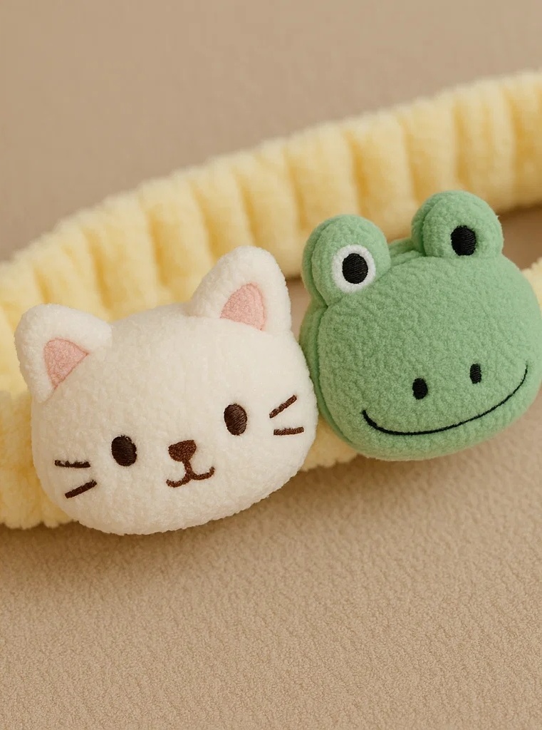 Adorable Cat and Frog Baby Headband – Soft, Cute, and Comfortable