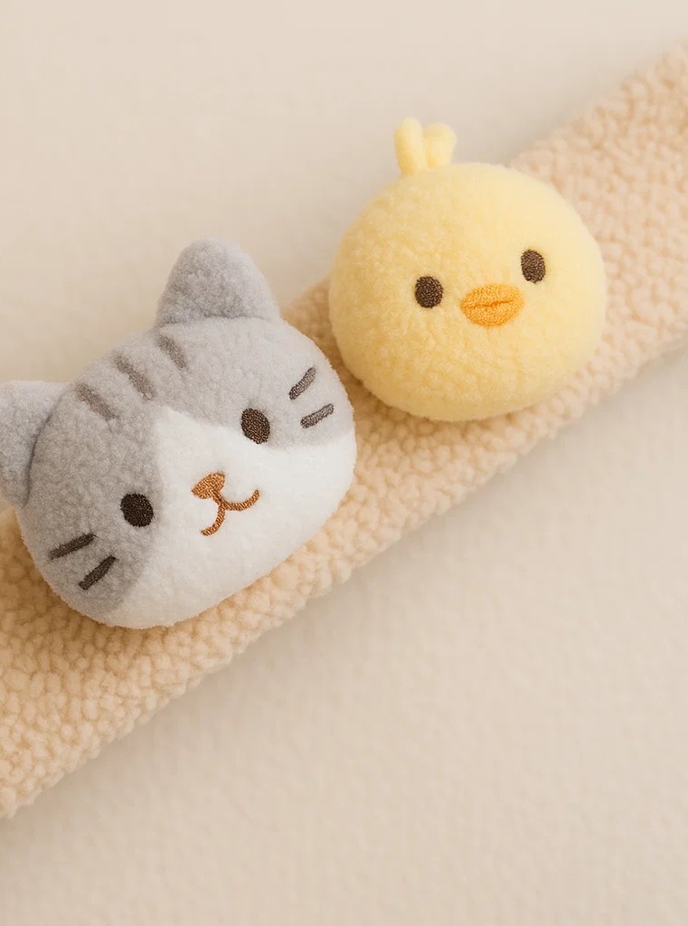 Adorable Kitten and Chick Baby Headband – Soft, Playful, and Comfortable