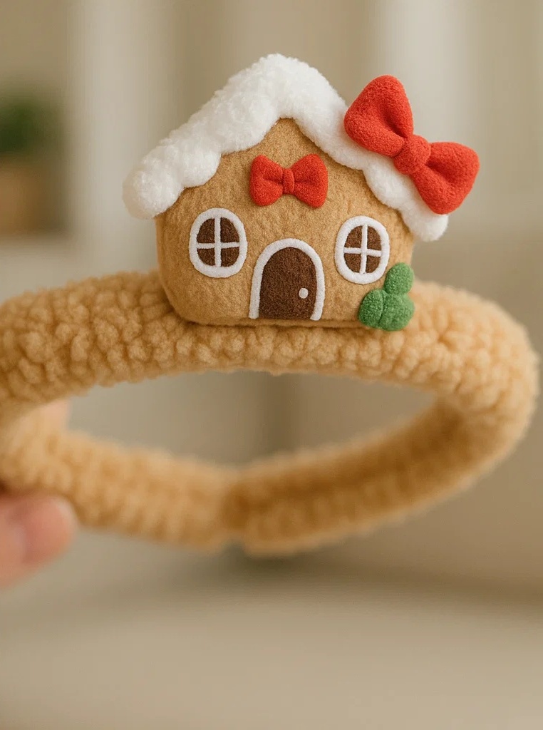 Sweet Gingerbread House Baby Headband – Cozy & Adorable Holiday Accessory