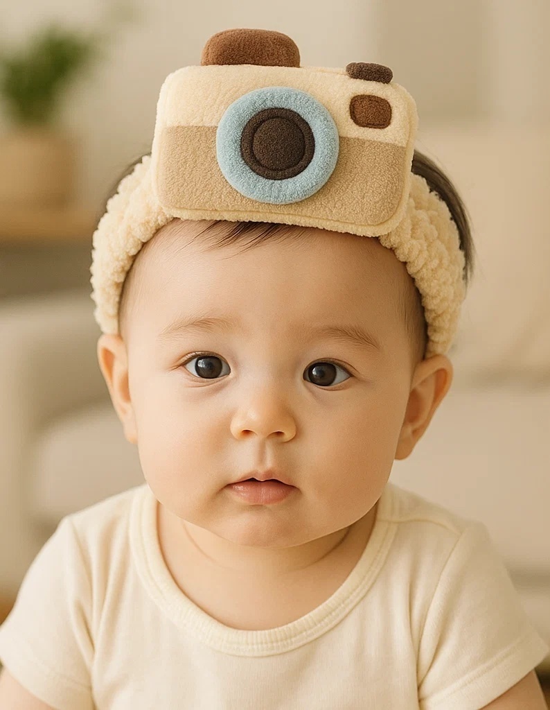 Picture Perfect: Camera Baby Headband – Adorable and Soft Baby Accessory