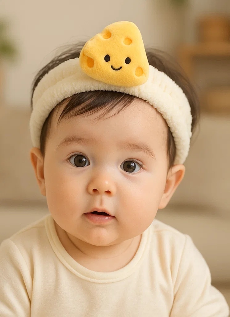 Cute Cheese Baby Headband – Soft and Fun Baby Accessory