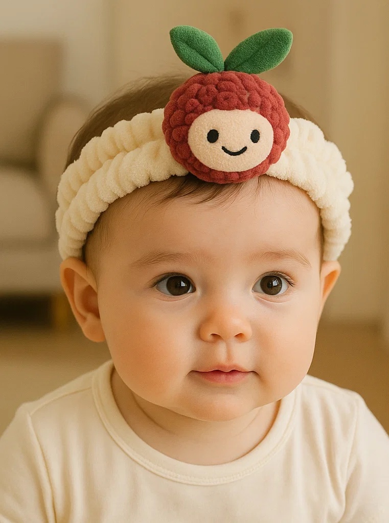 Berry Sweet Baby Headband – Soft, Fluffy, and Adorable Design for Everyday Comfort