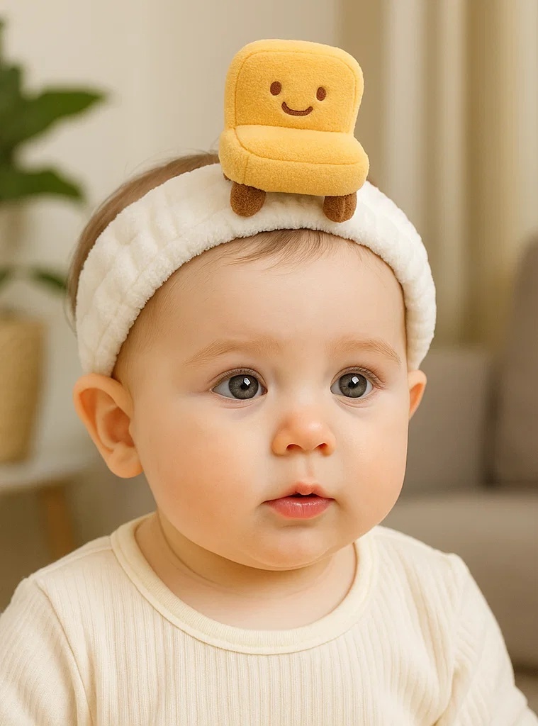 Cozy Baby Chair Headband – Soft, Fluffy, and Adorable Design for Everyday Comfort
