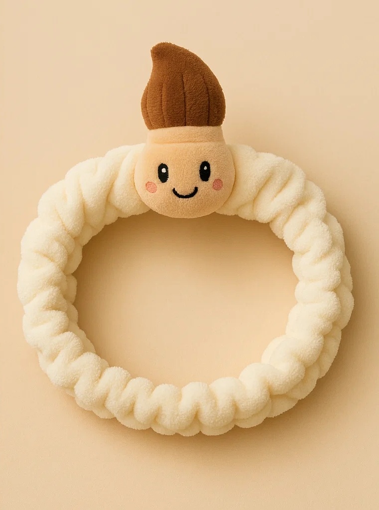 Baby Headband with Calligraphy Brush Plush Design