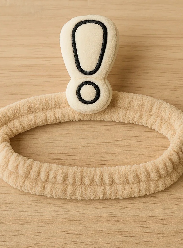 Exclamation Mark Plush Baby Headband – Fun Cartoon Design for Expressive Style