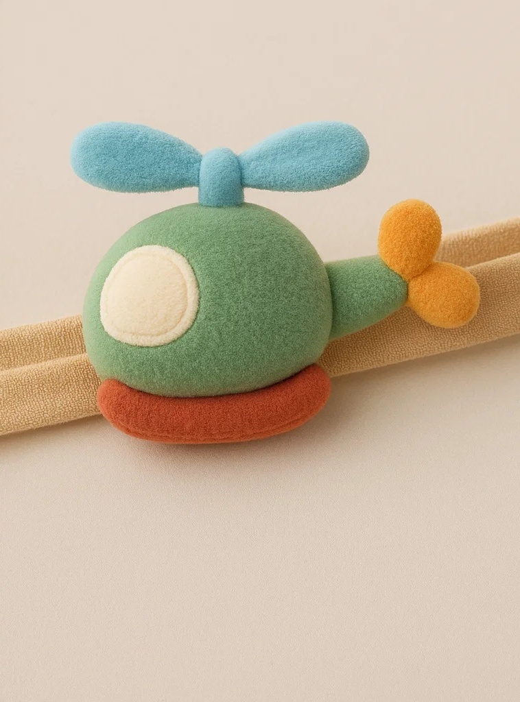 Faixa de Bebê Estilo Cartoon com Joguete de Pelúcia - Helicóptero