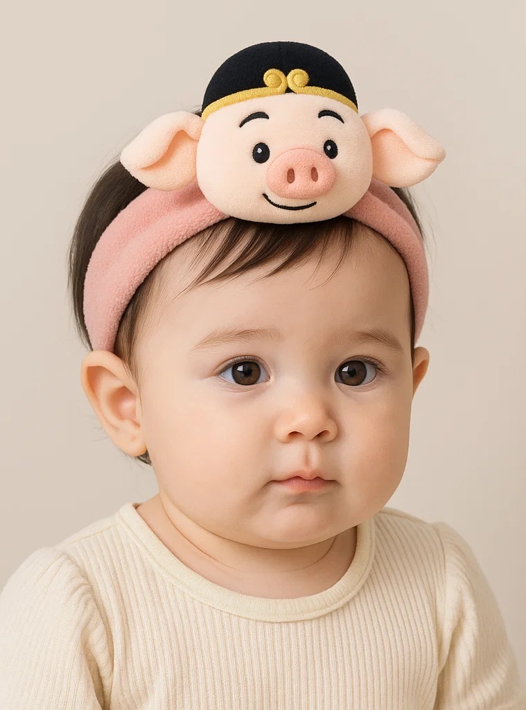 Piggy Power Baby Headband: The Cutest Little Oink for Your Baby!