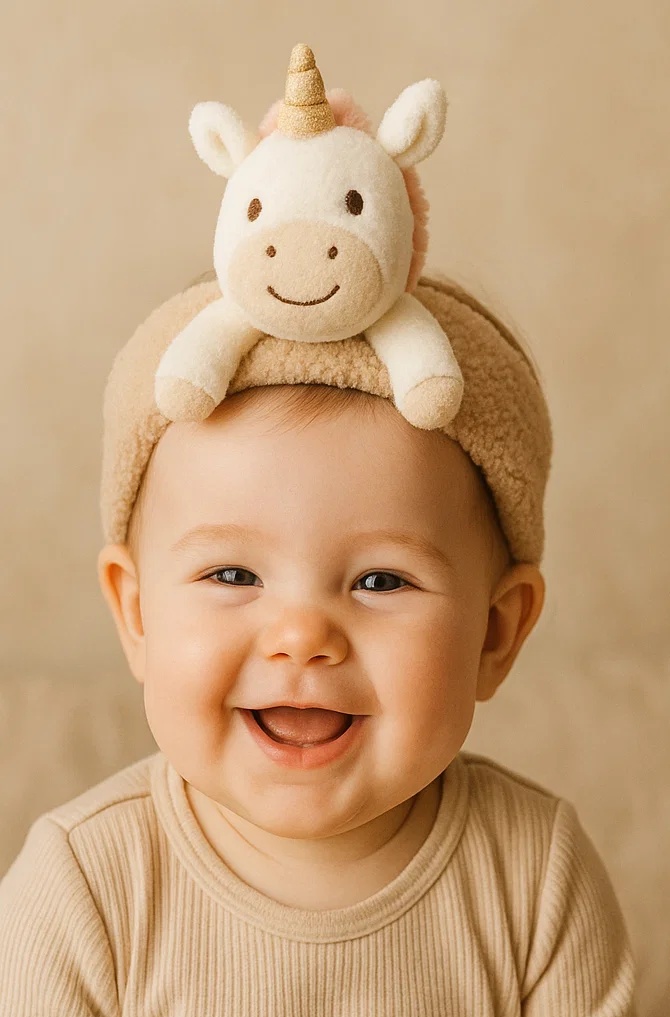Unicorn Plush Baby Headband – Soft and Adorable Fantasy-Themed Accessory