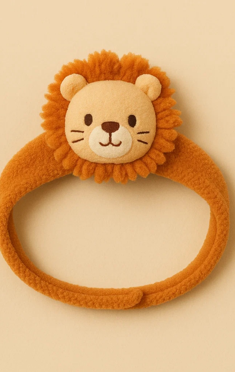 Soft Lion Plush Baby Headband for Boys and Girls