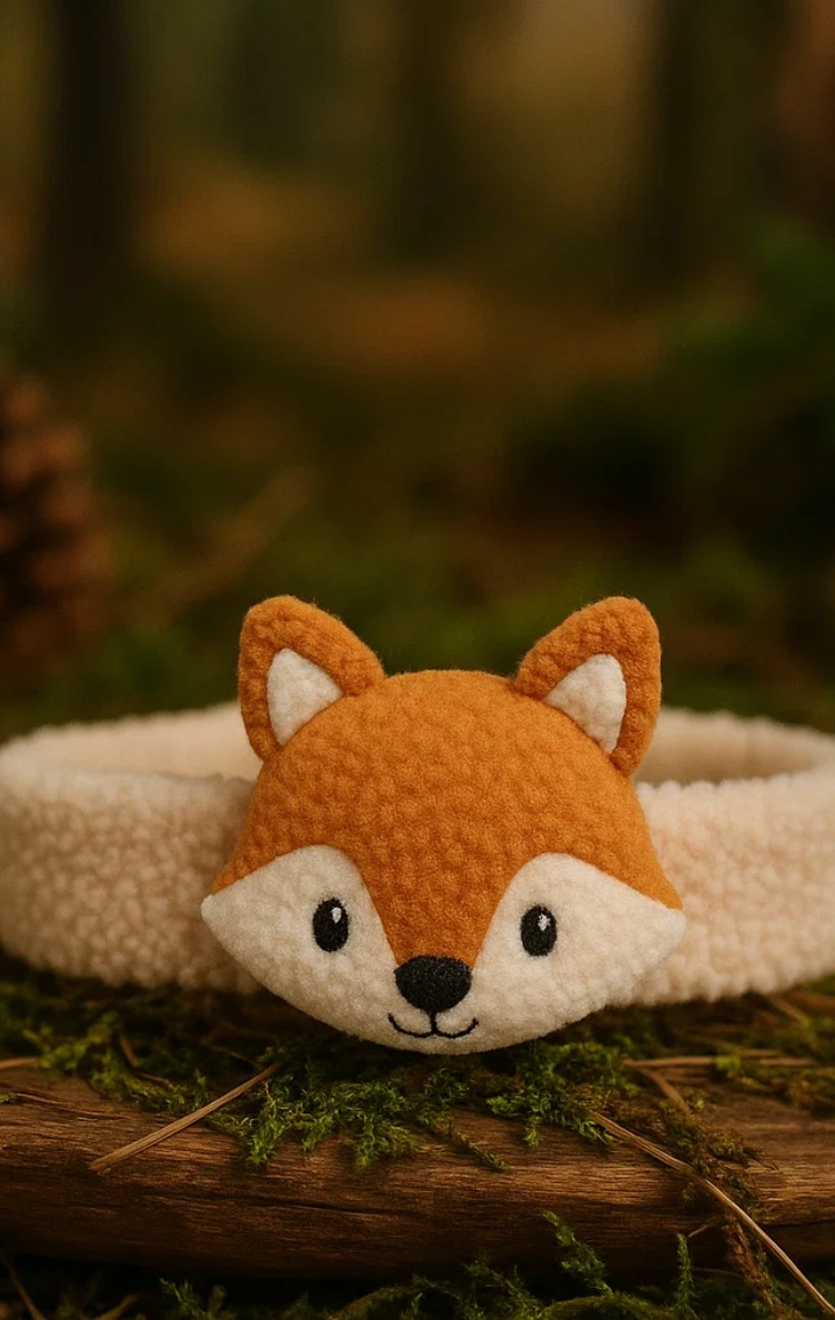 Cute Fox Baby Headband with 3D Plush Animal Design