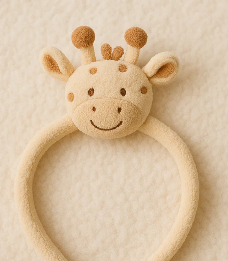 Soft Giraffe Plush Baby Headband for Infants and Toddlers
