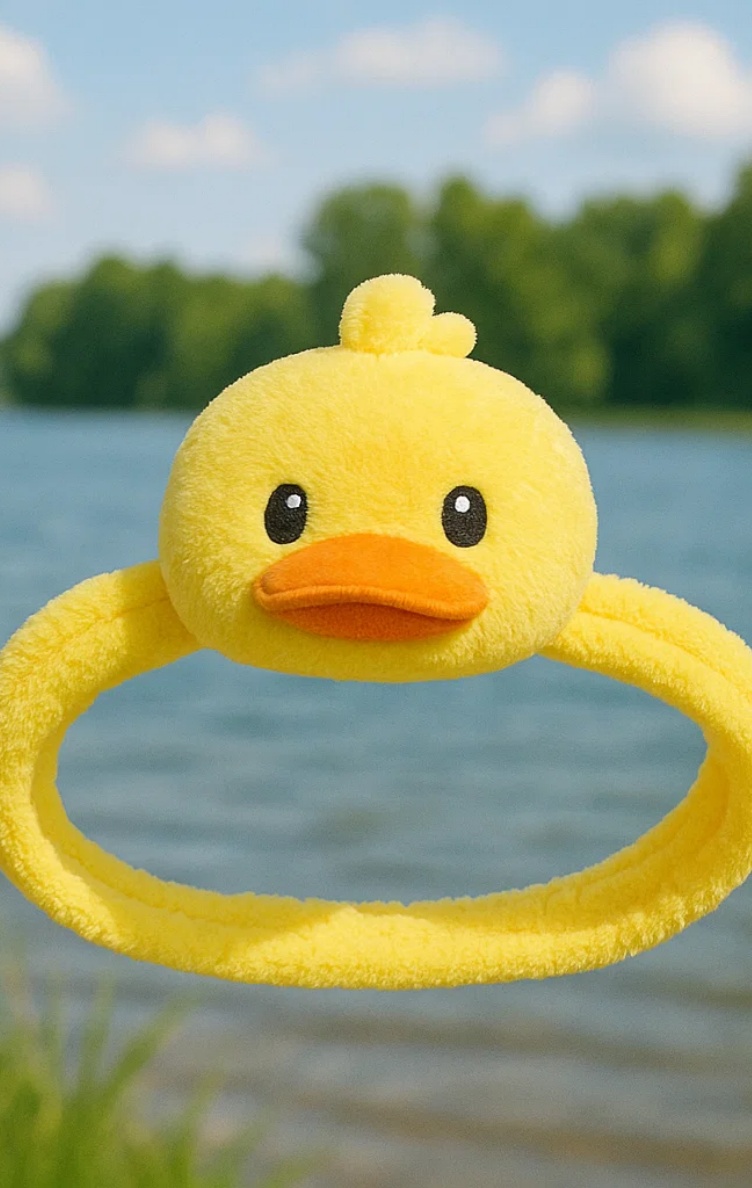 Roztomilá kachní čelenka pro miminka – měkká a pružná