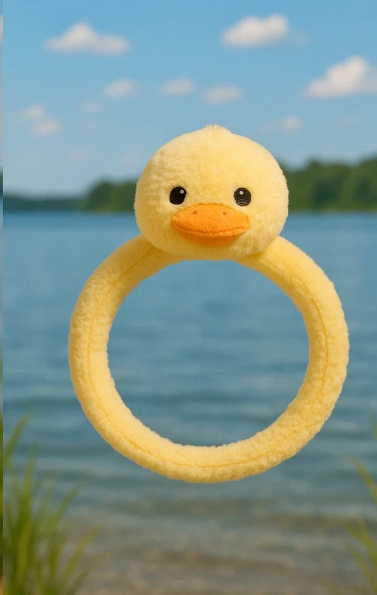 Süßes Plüsch-Stirnband Ente für Babys – Weich & Dehnbar